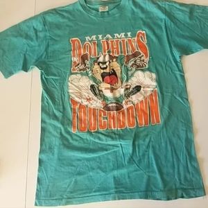 90s Taz Miami Dolphins single stitched T-Shirt